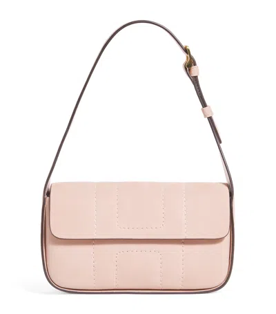 Harrods Suede Baguette Shoulder Bag