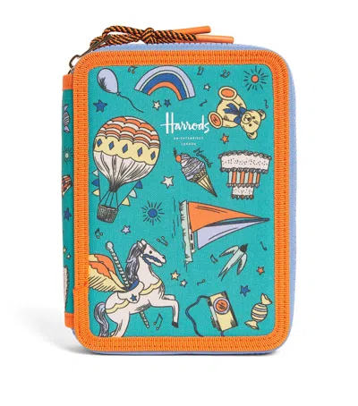 Harrods Sunny Afternoon Soft Filled Pencil Case In Blue