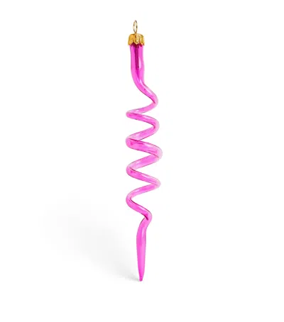 Harrods Swirl Tree Decoration In Pink