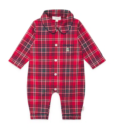 Harrods Kids'  Tartan Playsuit In Red
