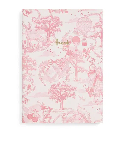 Harrods Toile A5 Notebook In Pink