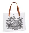 Harrods Toile Building Illustration Shopper Bag In Black