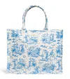 Harrods Toile Grocery Shopper Bag In Blue