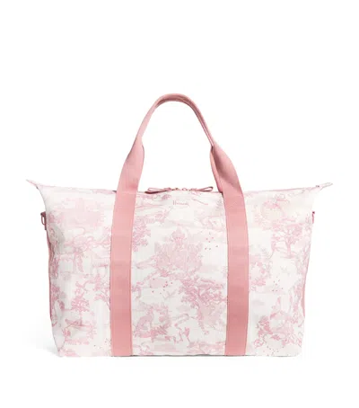 Harrods Toile Overnight Packable Bag And Pouch Set