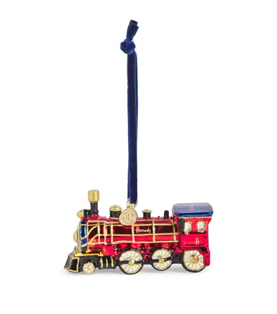 Harrods Train Tree Decoration In Red