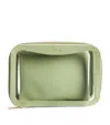 Harrods Transparent Oxford Cosmetic Bag In Green