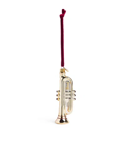 Harrods Trumpet Ornament In Gold