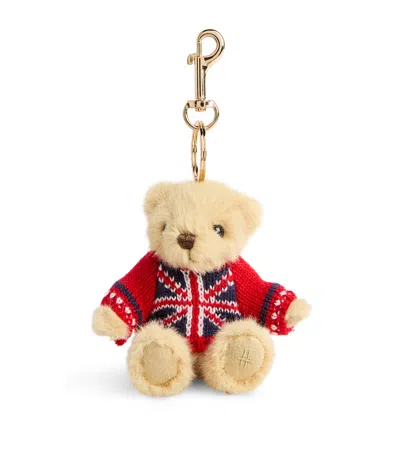 Harrods Union Jack Henry Bear Keyring In Multi