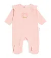Harrods Velour Bow-embroidered All-in-one In Pink