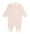 Harrods Velour Bow-embroidered All-in-one In Nude