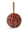 Harrods Velvet Beaded Bauble In Red