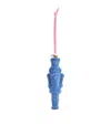 Harrods Velvet Nutcracker Tree Decoration In Blue