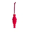 Harrods Velvet Nutcracker Tree Decoration In Red