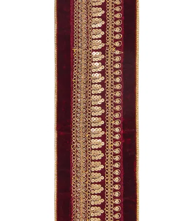 Harrods Velvet Sequin Grapevine Trim Ribbon