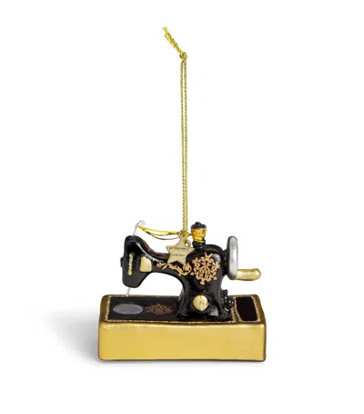 Harrods Vintage Sewing Machine Tree Decoration In Black