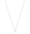Harrods White Gold And Diamond Pendant Necklace In White
