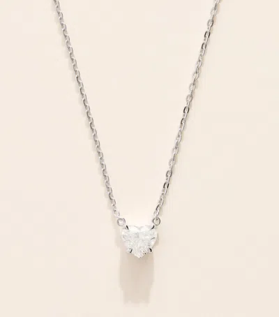 Harrods White Gold And Diamond Pendant Necklace In Metallic