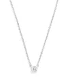 Harrods White Gold And Diamond Pendant Necklace In Silver