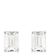 Harrods White Gold And Diamond Stud Earrings In White