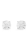 Harrods White Gold And Diamond Stud Earrings In White