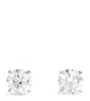 Harrods White Gold And Diamond Stud Earrings In Metallic