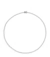 Harrods White Gold And Diamond Tennis Necklace In White
