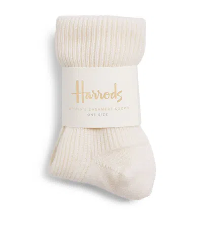 Harrods Women's Cashmere Socks In Ivory