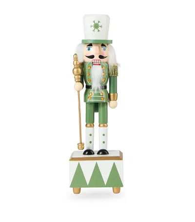 Harrods Wood Nutcracker Ornament In Green