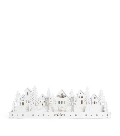 Harrods Wooden Led Festive Town Ornament