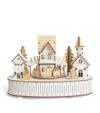 Harrods Wooden Led Festive Town Ornament