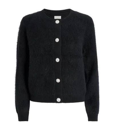 Harrods Wool-cashmere Embellished Cardigan In Black