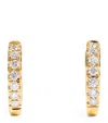 Harrods Yellow Gold And Diamond Huggie Earrings In Gold