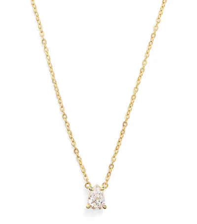 Harrods Yellow Gold And Diamond Pendant Necklace