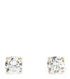 Harrods Yellow Gold And Diamond Stud Earrings In Gold