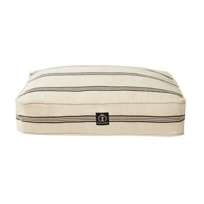 Harry Barker Grain Sack Rectangle Dog Bed Pillow In Black