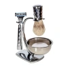 Harry Koenig Diamond" Cut 5 Pc Shave Set" In Silver