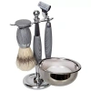 Harry Koenig Harry D Koenig 5pc Shave Set In Gray Wood And Chrome In Gray