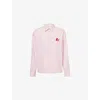 Harry Lambert X Disney X Disney Mens Pink Harry Lambert For Zara X Disney Mickey Mouse Striped Cotton-blend Shirt Xl In Pink