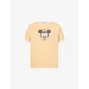 Harry Lambert X Disney X Disney Mens Mustard Harry Lambert For Zara X Disney Morty Graphic-print Cotton-jersey T-shirt Xs In Yellow
