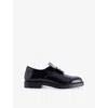 Harry Lambert X Disney X Disney Womens Black Harry Lambert For Zara X Disney Mickey Lace-up Leather Loafers Eur 38/5 Uk In Black