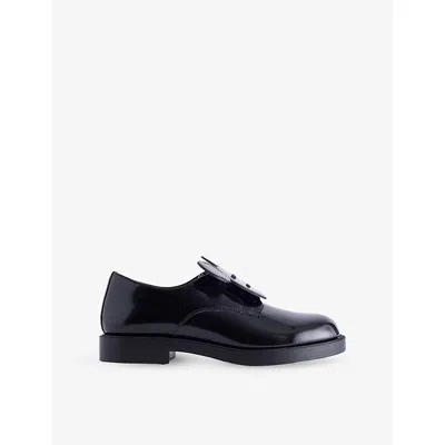 Harry Lambert X Disney X Disney Womens Black Harry Lambert For Zara X Disney Mickey Lace-up Leather Loafers Eur 38/5 Uk