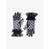 Harry Lambert X Disney X Disney Womens Black Harry Lambert For Zara X Disney Polka Dot Lace Gloves In Black
