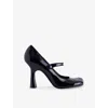 Harry Lambert X Disney X Disney Womens Black Harry Lambert For Zara X Disney Strappy Mary Jane Leather Heels Eur 37 / 4 Uk In Black