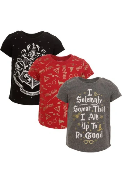 Harry Potter Kids'  3 Pack Logo T-shirt In Multi