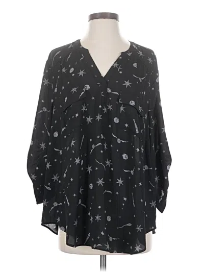 Pre-owned Harry Potter 3/4 Sleeve Blouse In Black