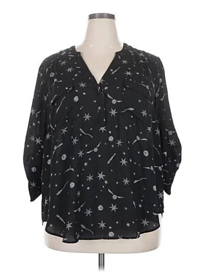 Pre-owned Harry Potter 3/4 Sleeve Blouse In Black