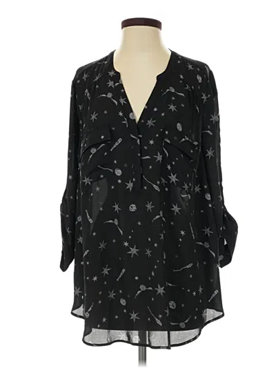 Pre-owned Harry Potter 3/4 Sleeve Blouse In Black