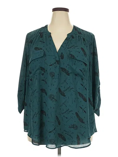 Pre-owned Harry Potter 3/4 Sleeve Blouse In Green