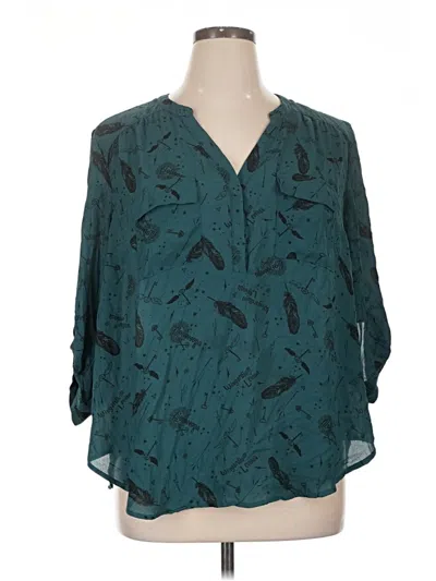 Pre-owned Harry Potter 3/4 Sleeve Blouse In Teal