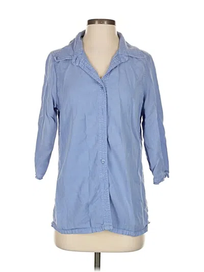 Pre-owned Harry Potter 3/4 Sleeve Button Down Shirt In Blue